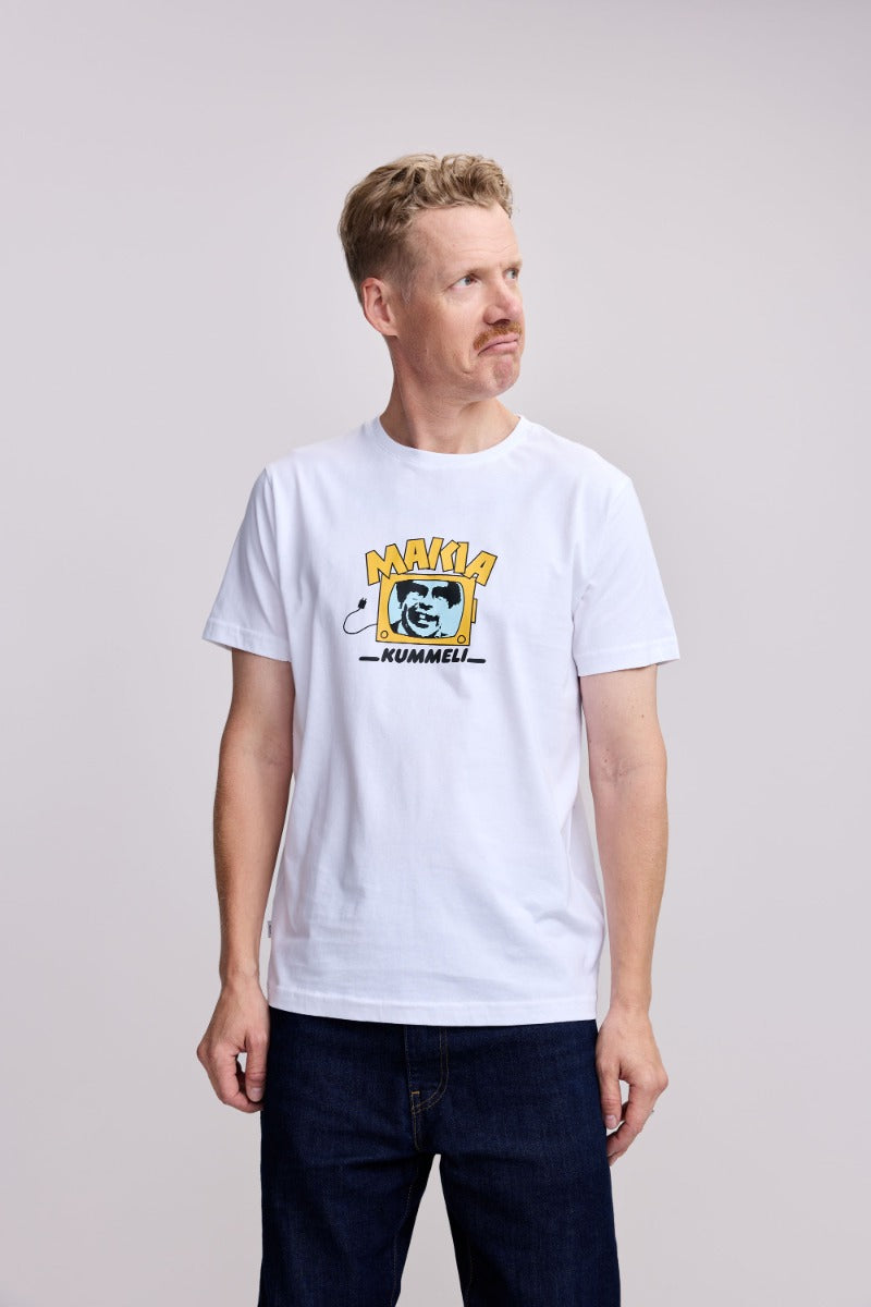 Makia Miesten T-Paita, KYLLÄ LÄHTEE T-SHIRT Valkoinen