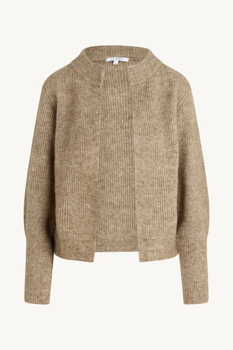 Claire Naisten Neuletakki CHELSEA Vaalea Beige