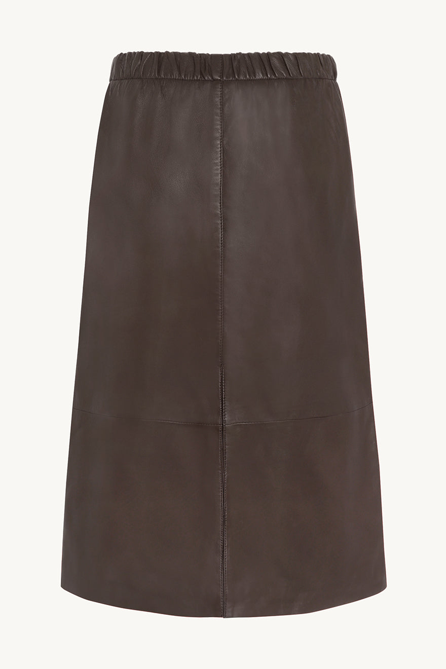 claire-naisten-hame-nasima-leather-skirt-tummanruskea-2
