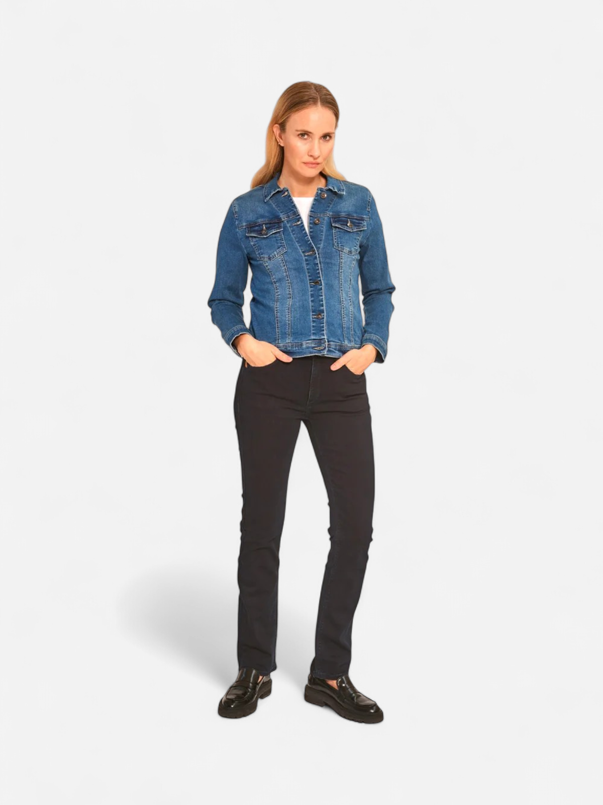 Claire Naisten Farkkutakki, ELAINE DENIM JACKET Sininen, Indigo - Kekäle.fi