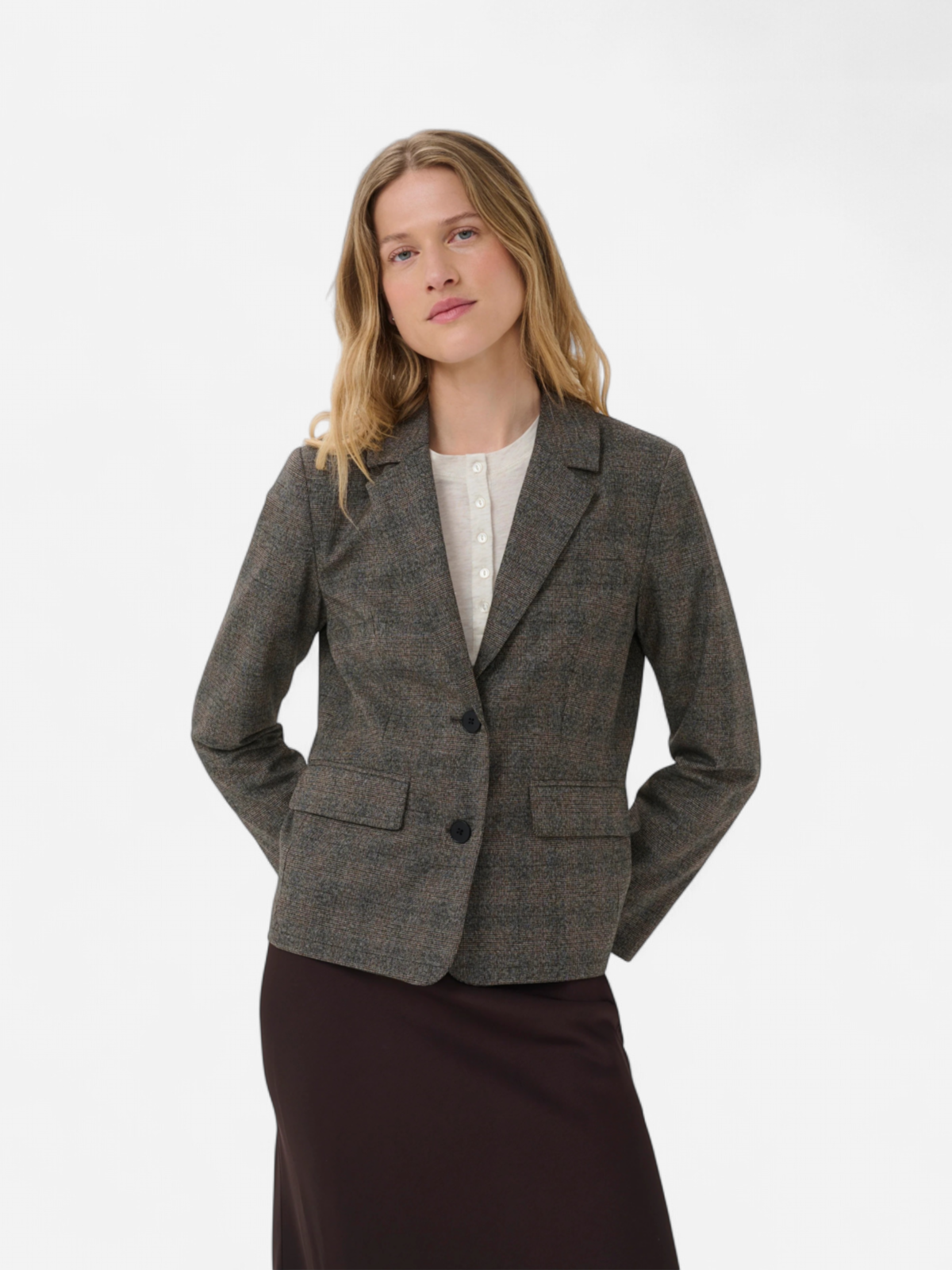 CLARRISSAPW BLAZER Black Check - Kekäle.fi