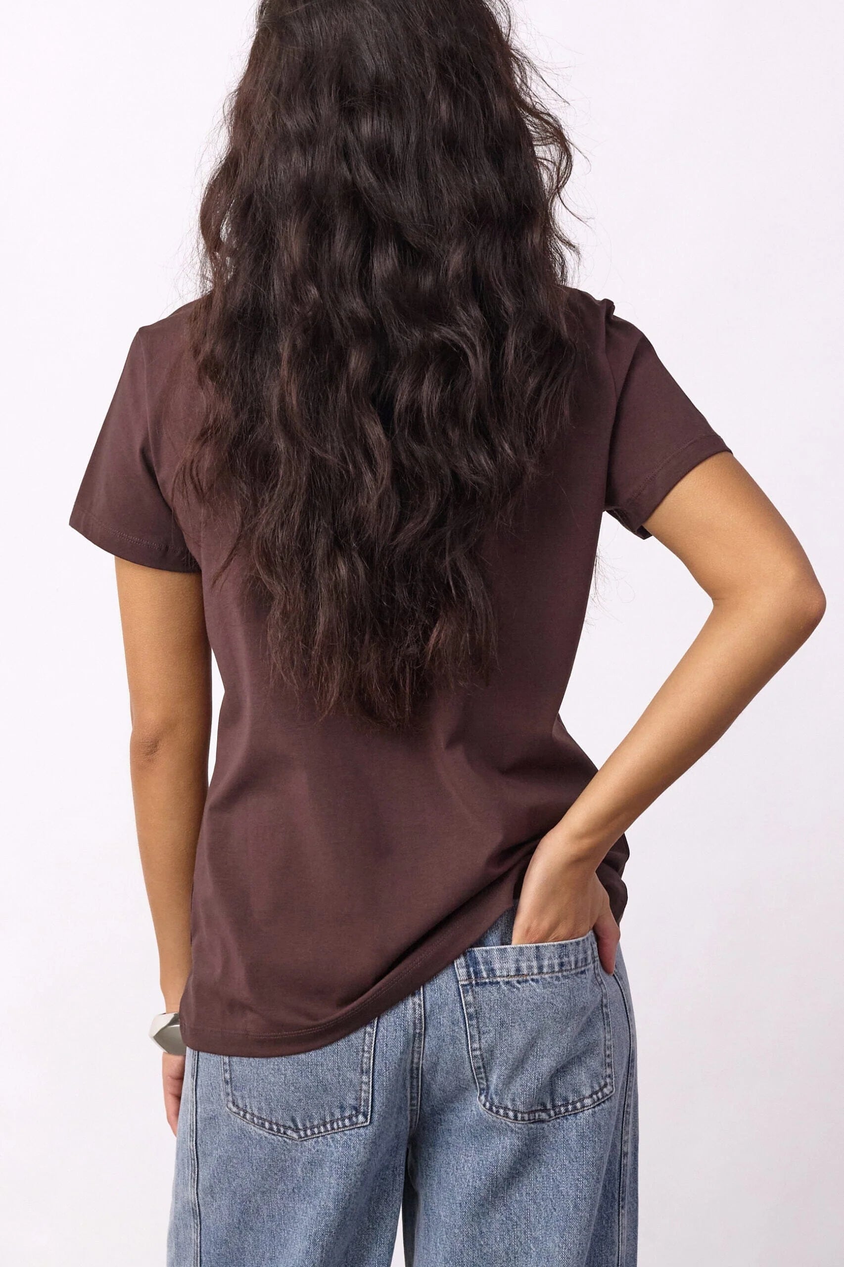 Co’Couture naisten T-paita Co’Couture Tee, tummanruskea