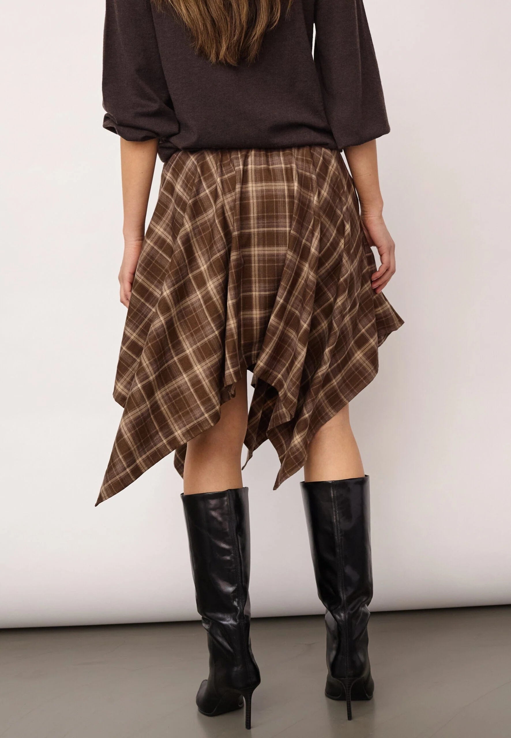 Co’Couture hame DagnyCC Check Tie Skirt, ruskea ruutu