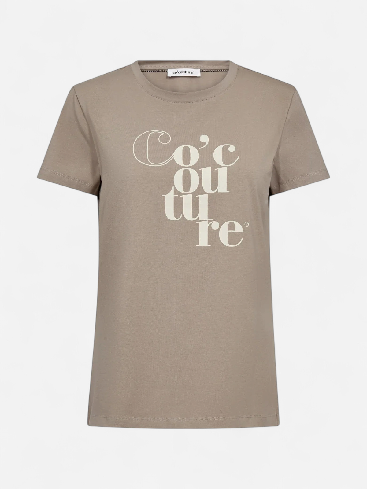 Co’Couture naisten t-paidat CocoutureCC Tee, ruskeanharmaa - Kekäle.fi