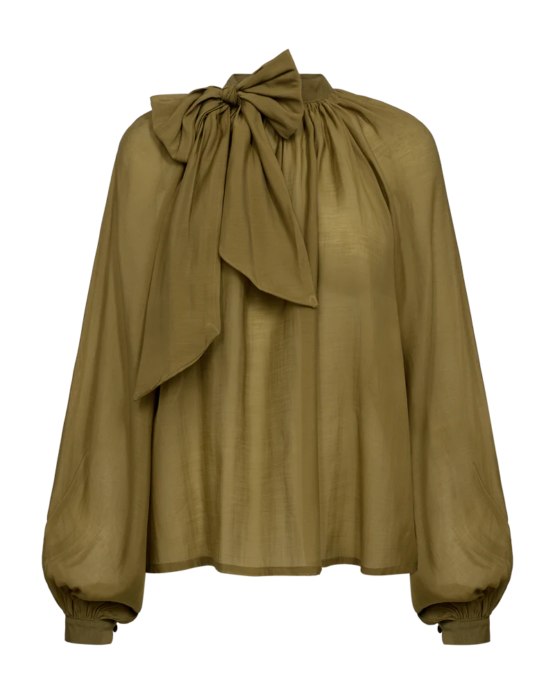 copenhagen-muse-naisten-pusero-tilly-blouse-armeijanvihrea-1