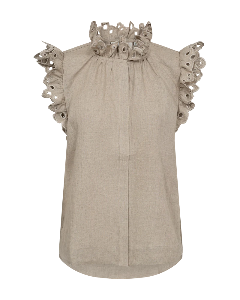 copenhagen-muse-naisten-toppi-natuli-shirt-ruskeanharmaa-1