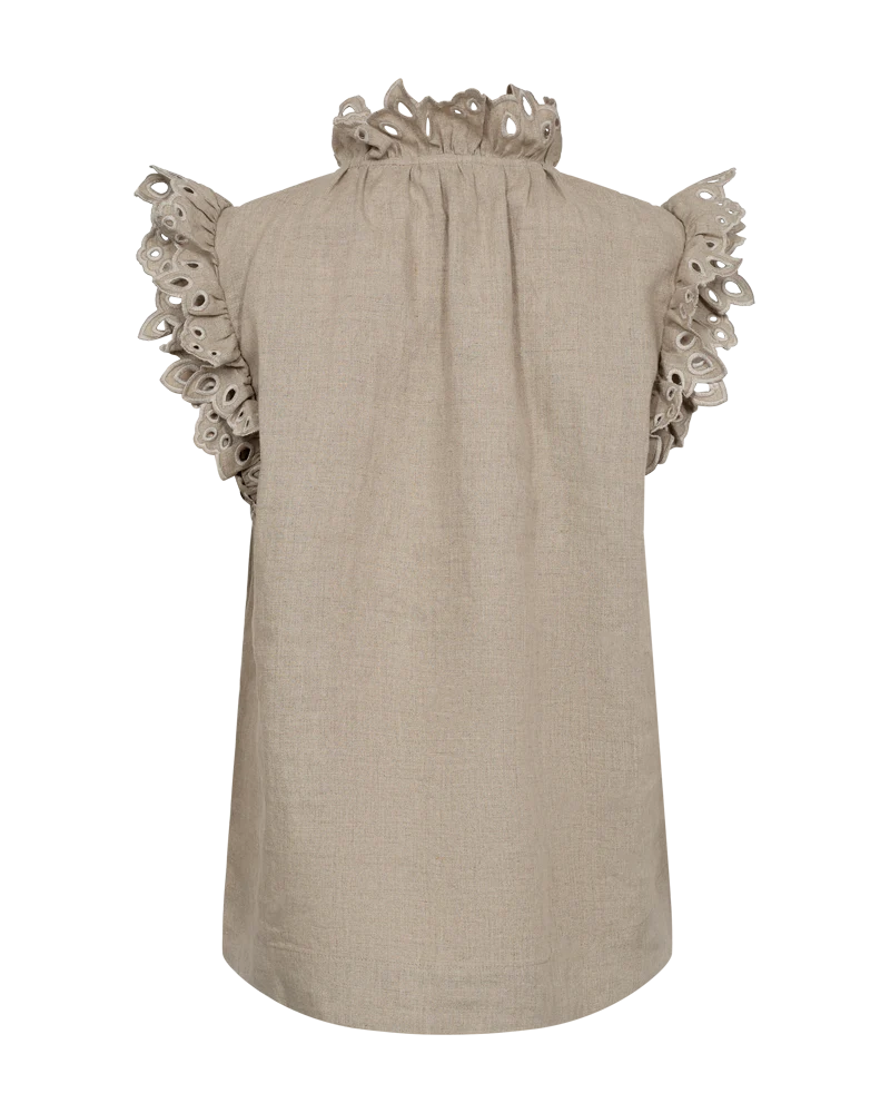 copenhagen-muse-naisten-toppi-natuli-shirt-ruskeanharmaa-2