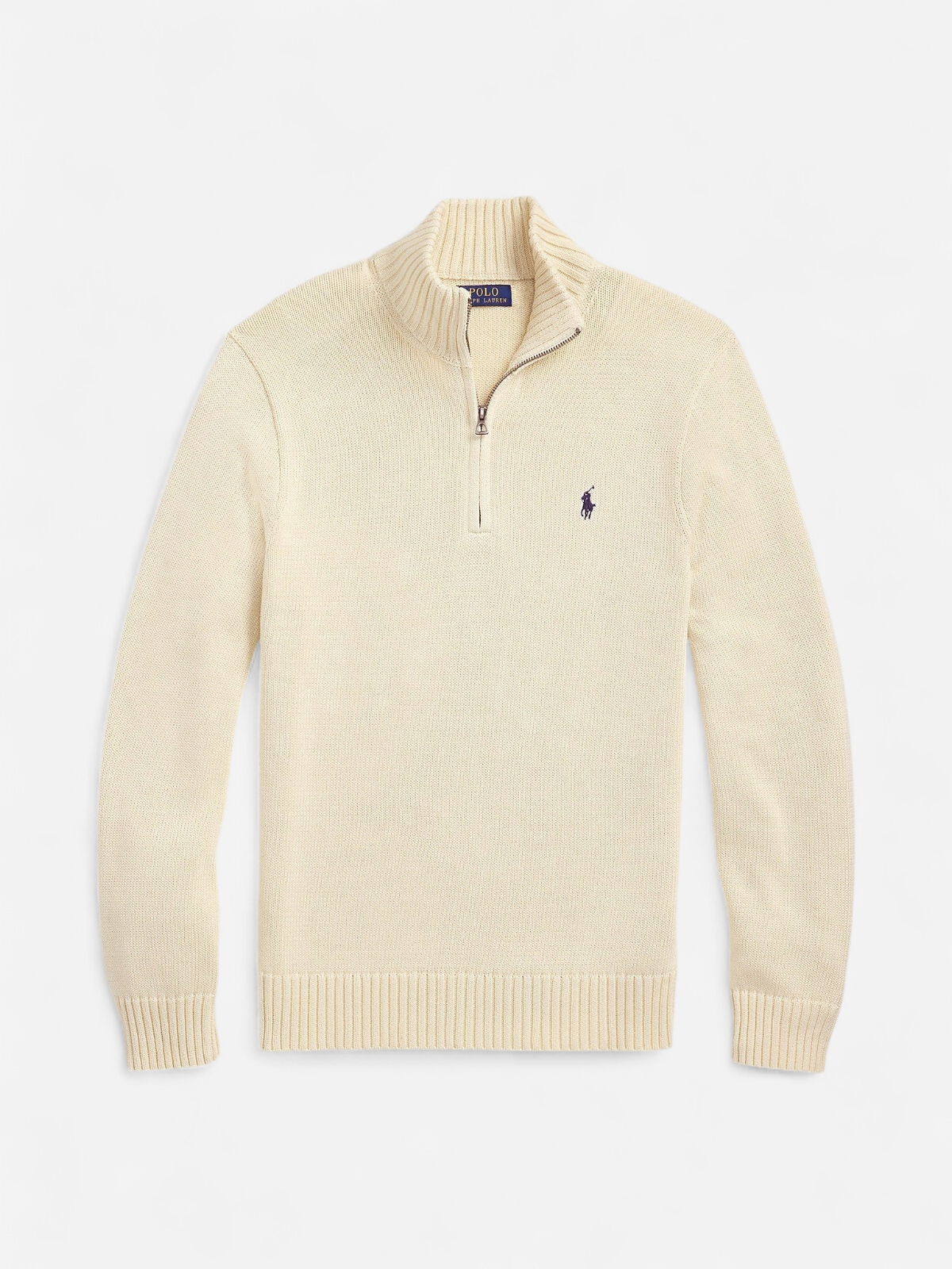 COTTON HALF ZIP PULLOVER VALKOINEN - Kekäle.fi