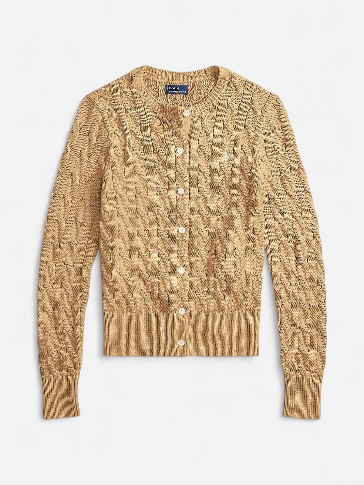 Polo Ralph Lauren naisten neuletakki CTTNCBL LS Cardigan, kameli - Kekäle.fi