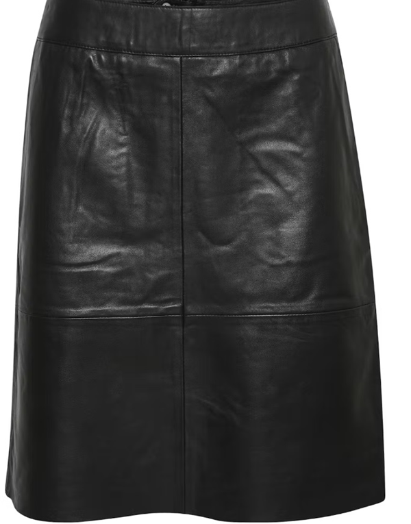 culture-naisten-hame-cuberta-leather-skirt-black-1