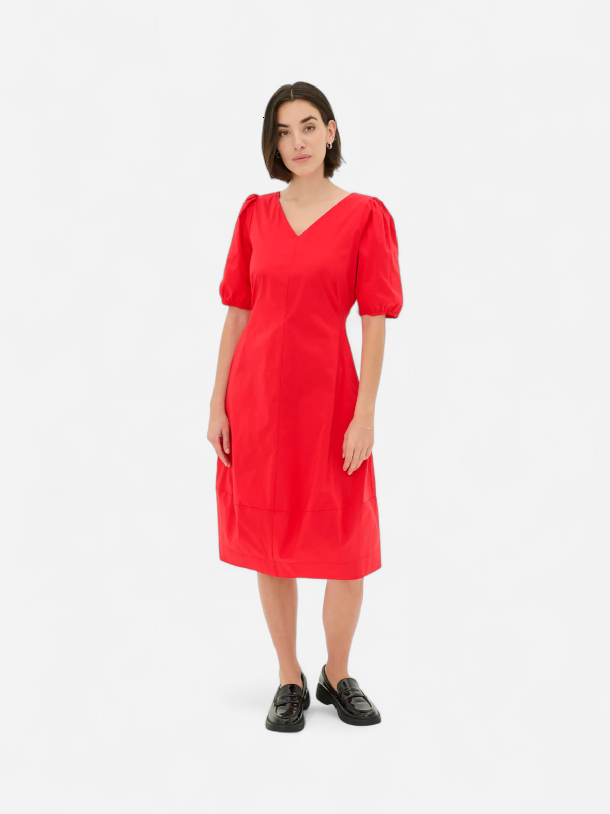 CULTURE, Naisten Mekko, ANTOINETT SS DRESS Fiery Red - Kekäle.fi