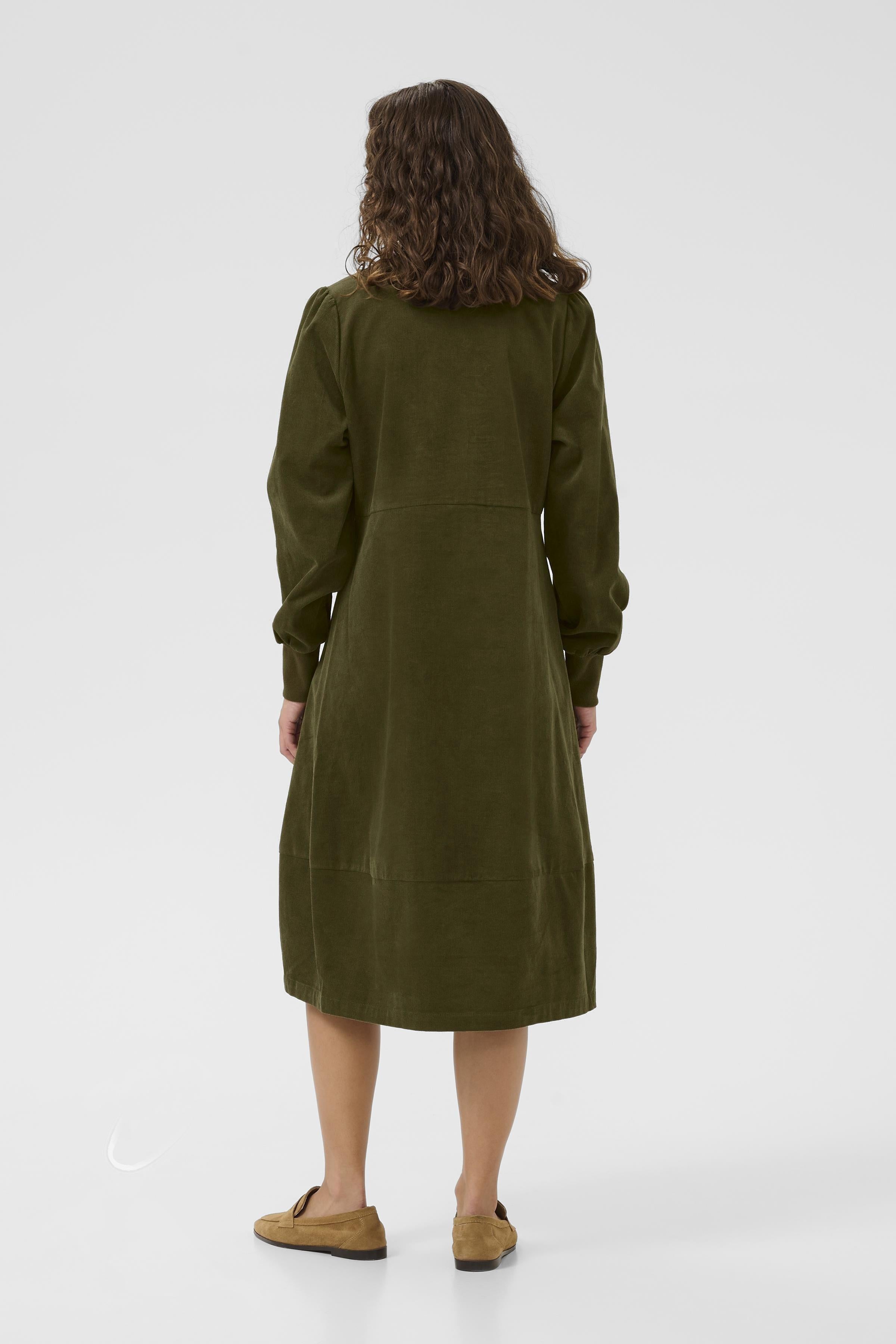 culture-naisten-mekko-rhaena-ls-dress-burn-olive-2