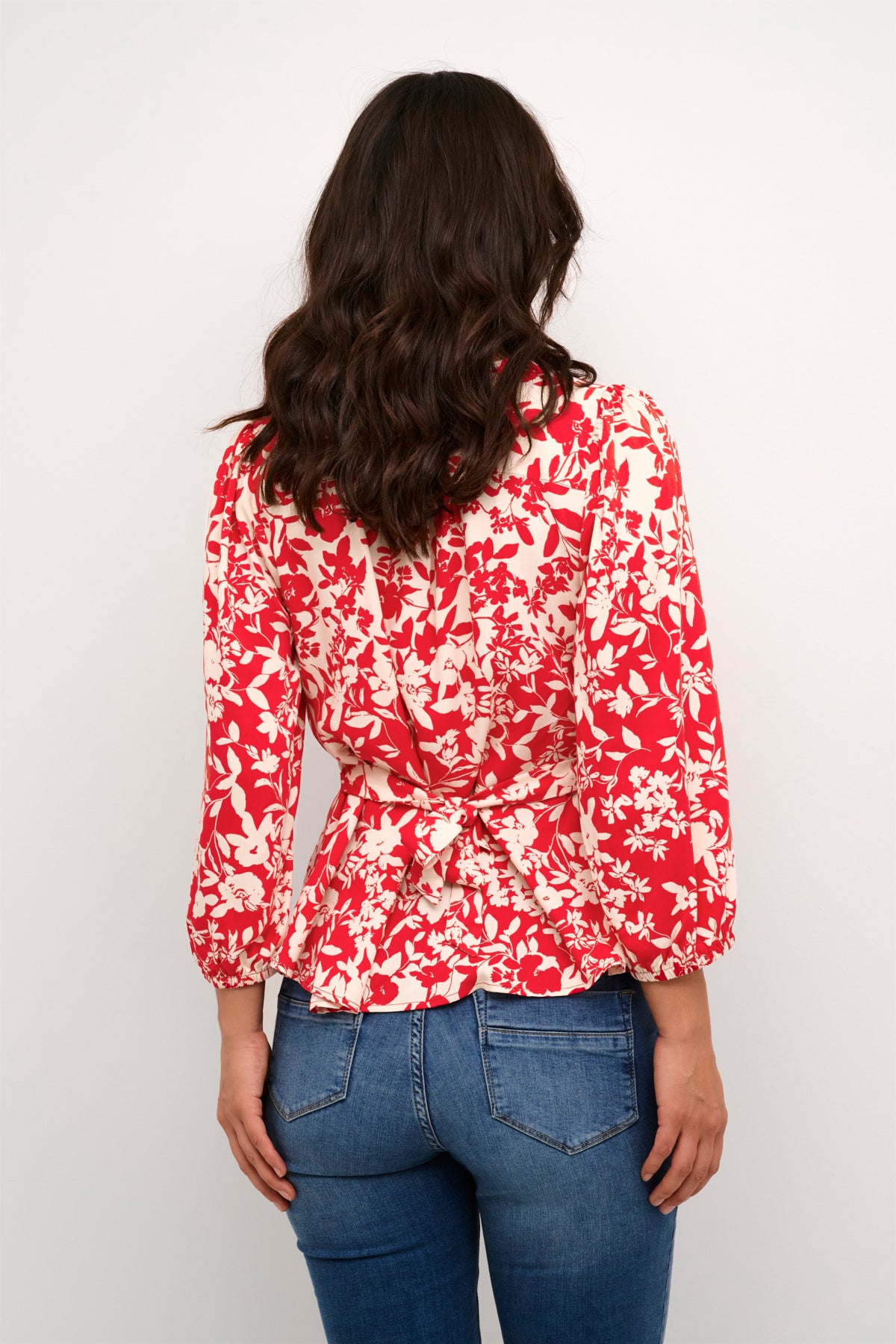 culture-naisten-pusero-jenny-blouse-punainen-kuosi-2