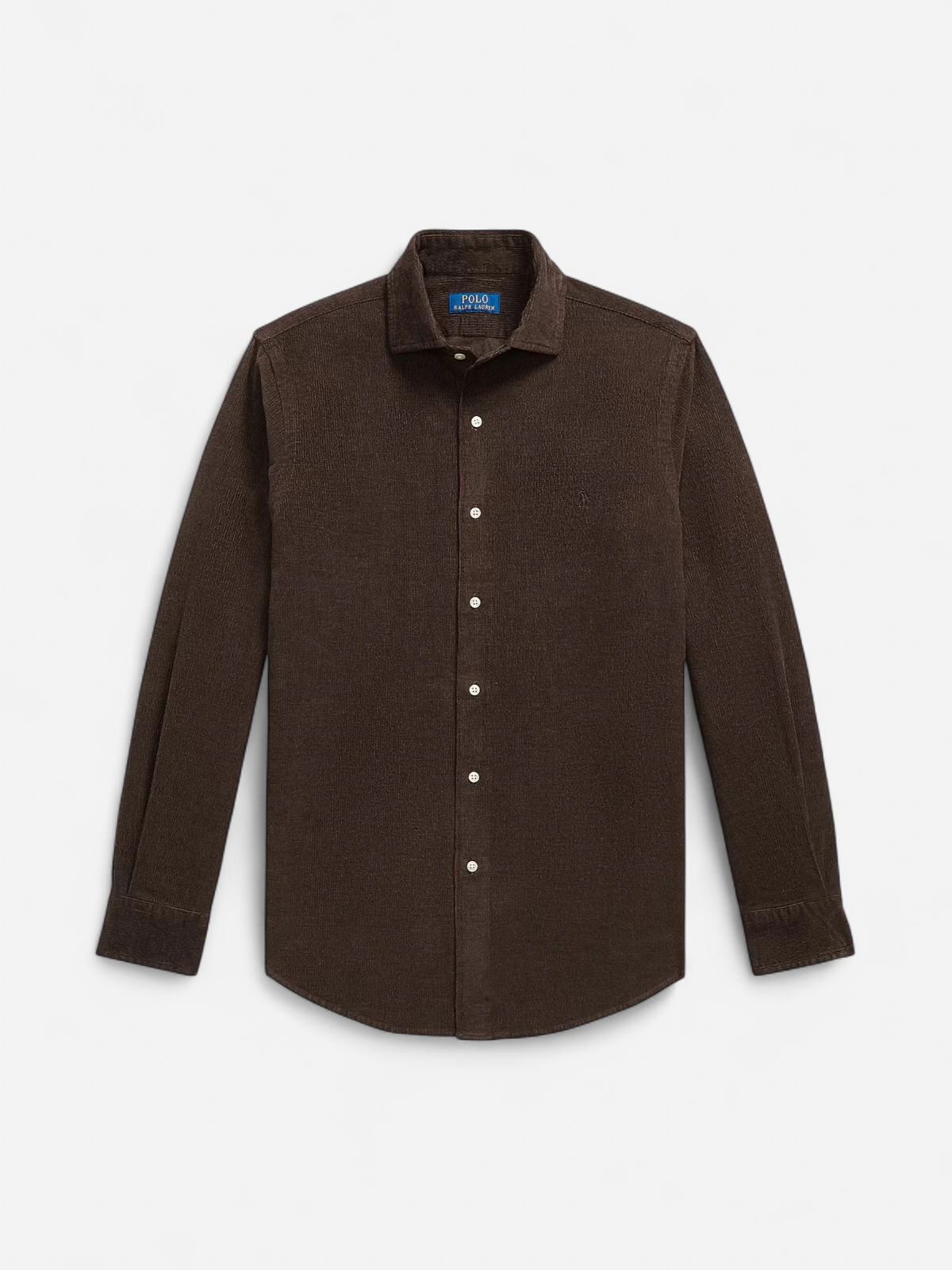 Polo Ralph Lauren miesten kauluspaita Custom Fit Stretch Corduroy Shirt, Alpine Brown Heather - Kekäle.fi