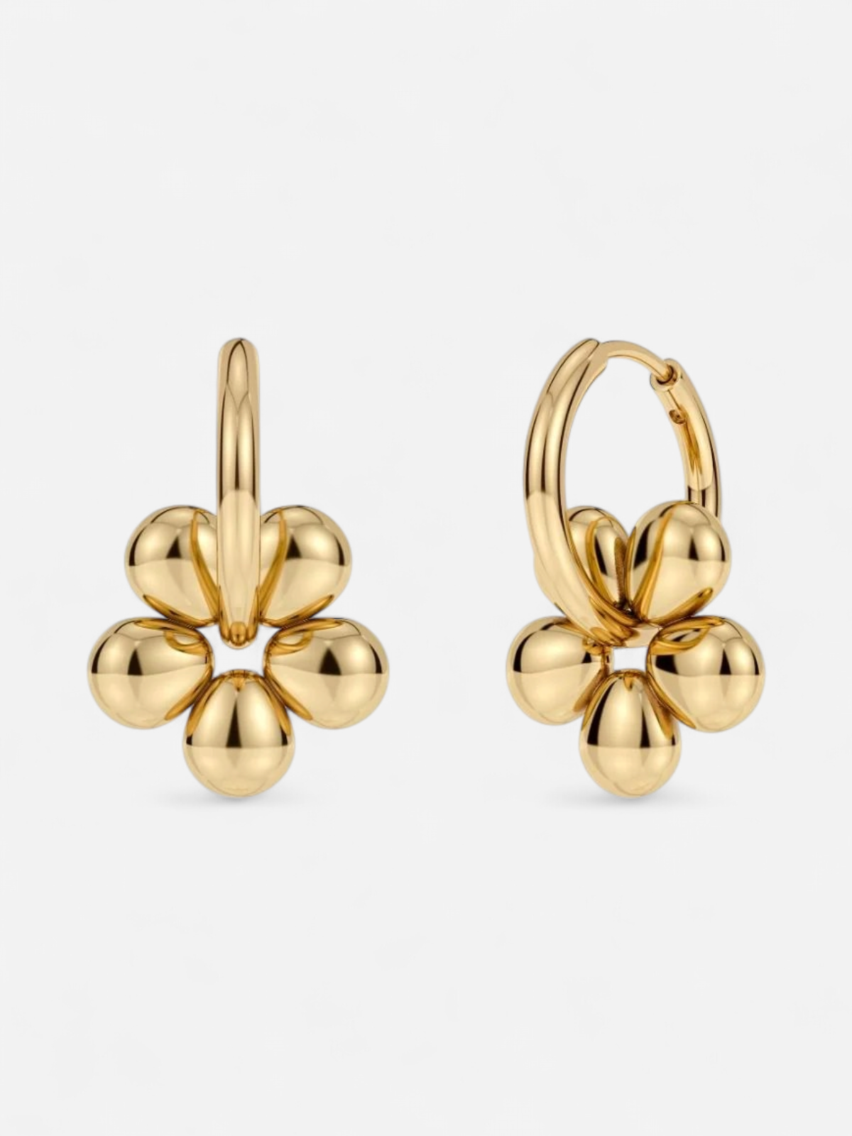 Edblad korvakorut Daisy Hoops, Gold pleated - Kekäle.fi