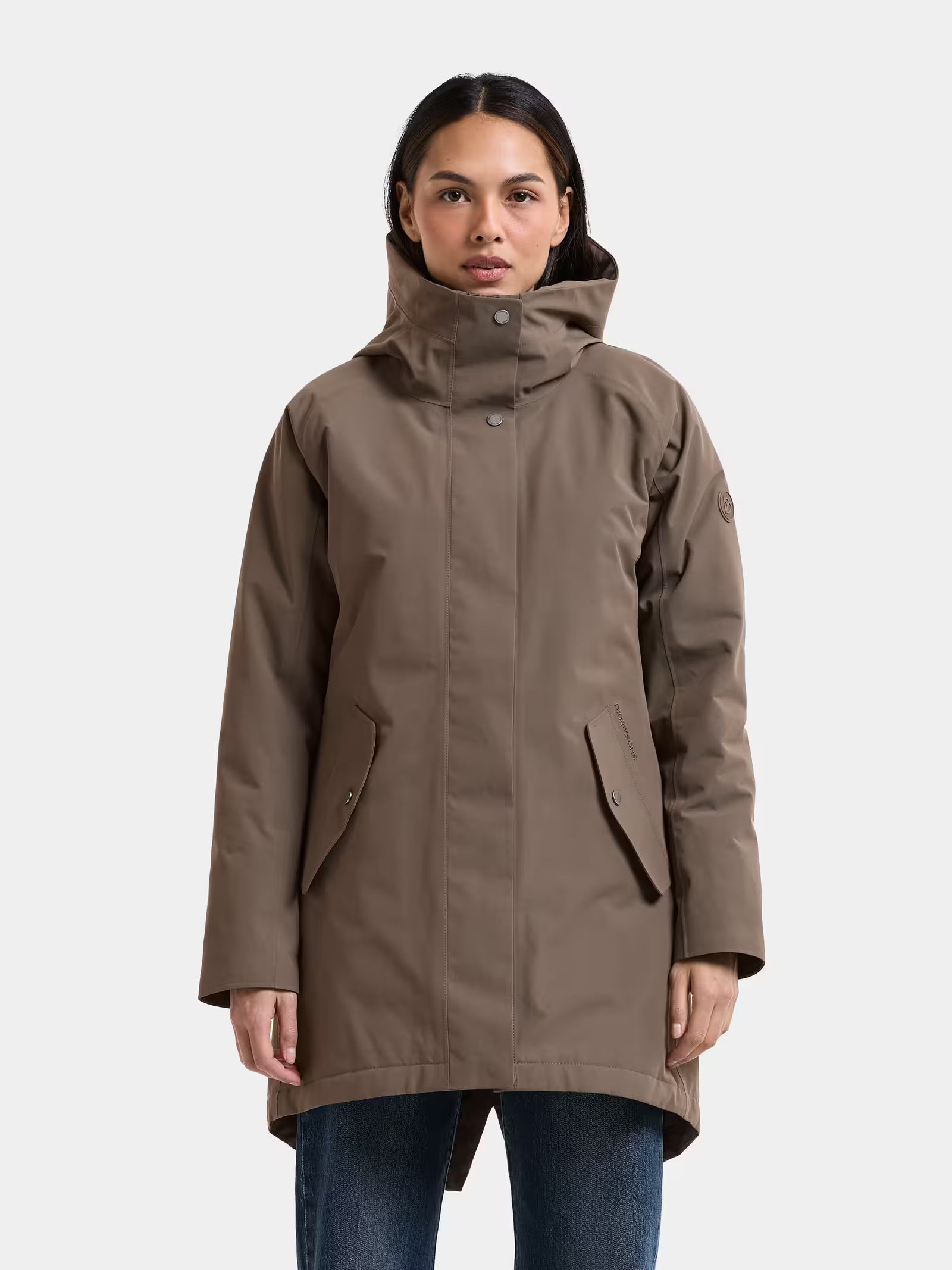 Didriksons naisten parkatakki Alana Parka, harmaanruskea