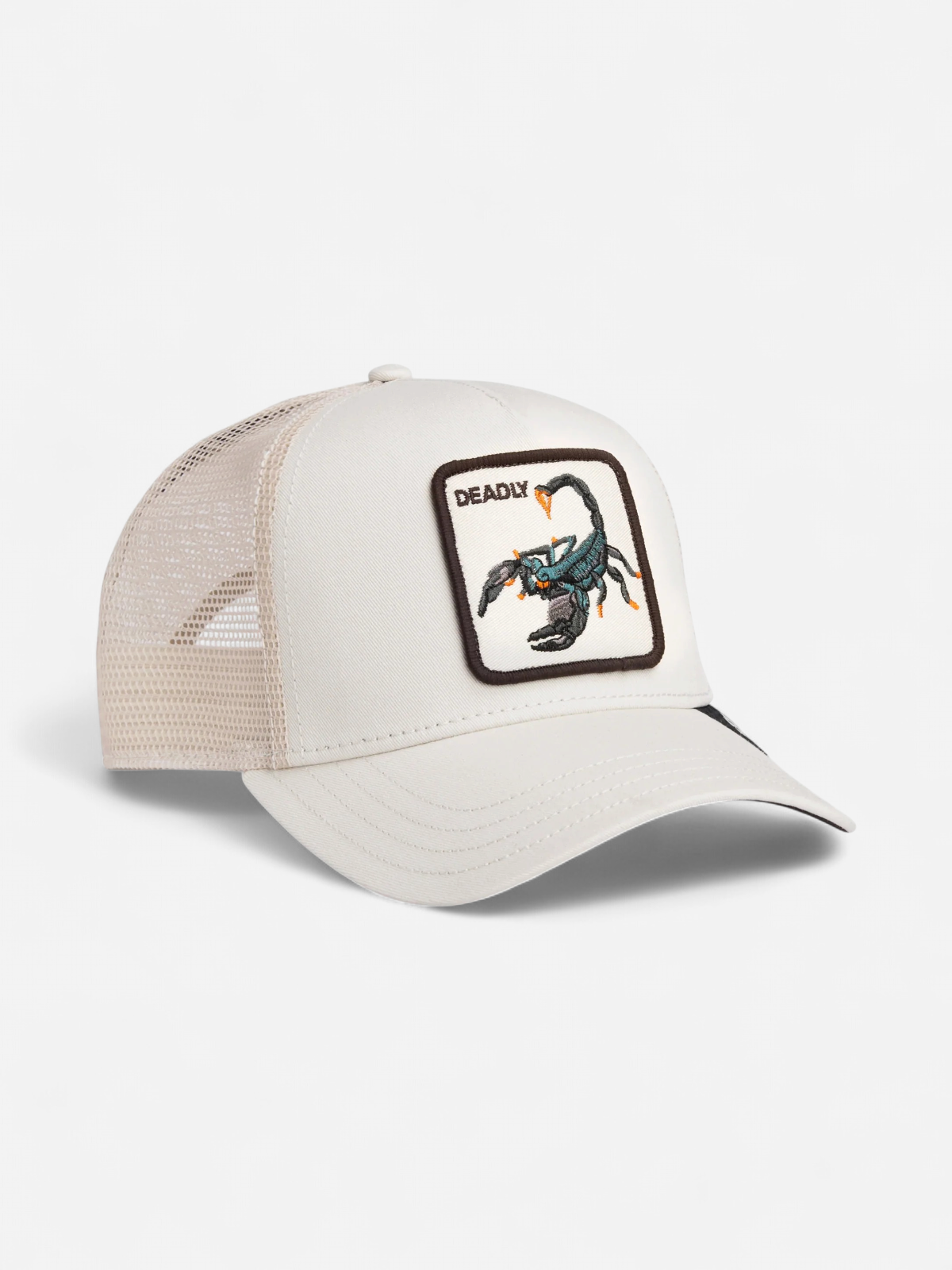 Goorin Bros lippis Deadly Scorpion Trucker Chalk, luonnonvalkoinen - Kekäle.fi