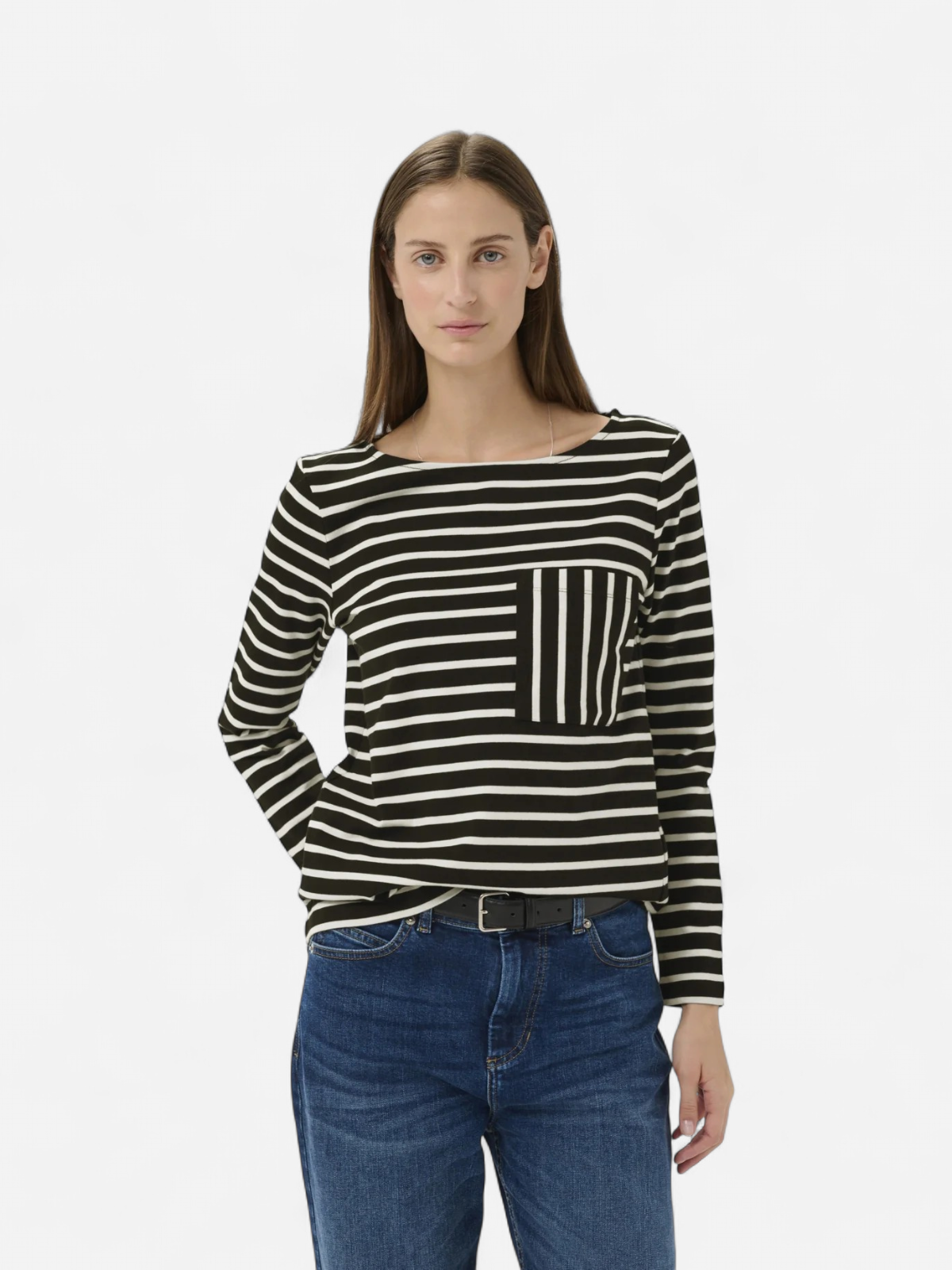 Inwear naisten paita DellaIW T-Shirt, Black / Whisper White Str - Kekäle.fi