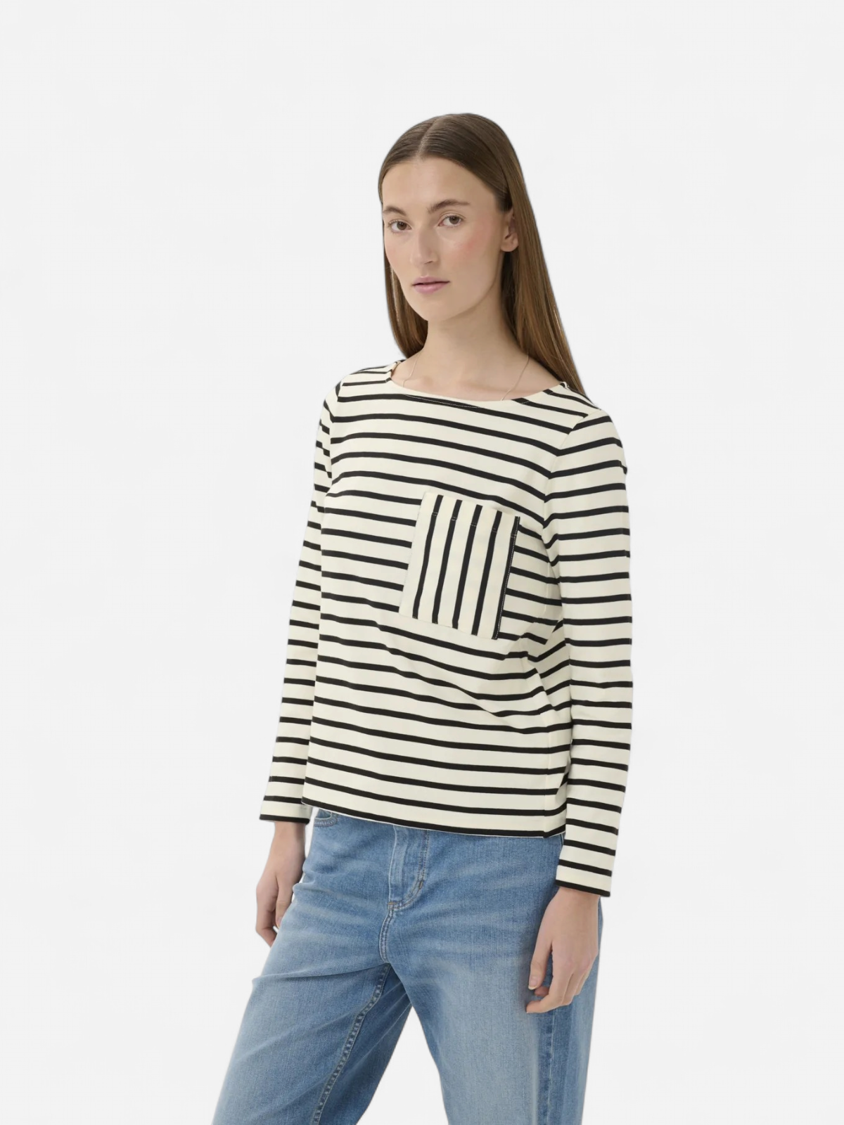 Inwear naisten paita DellaIW T-Shirt, Whisper White / Black Str - Kekäle.fi