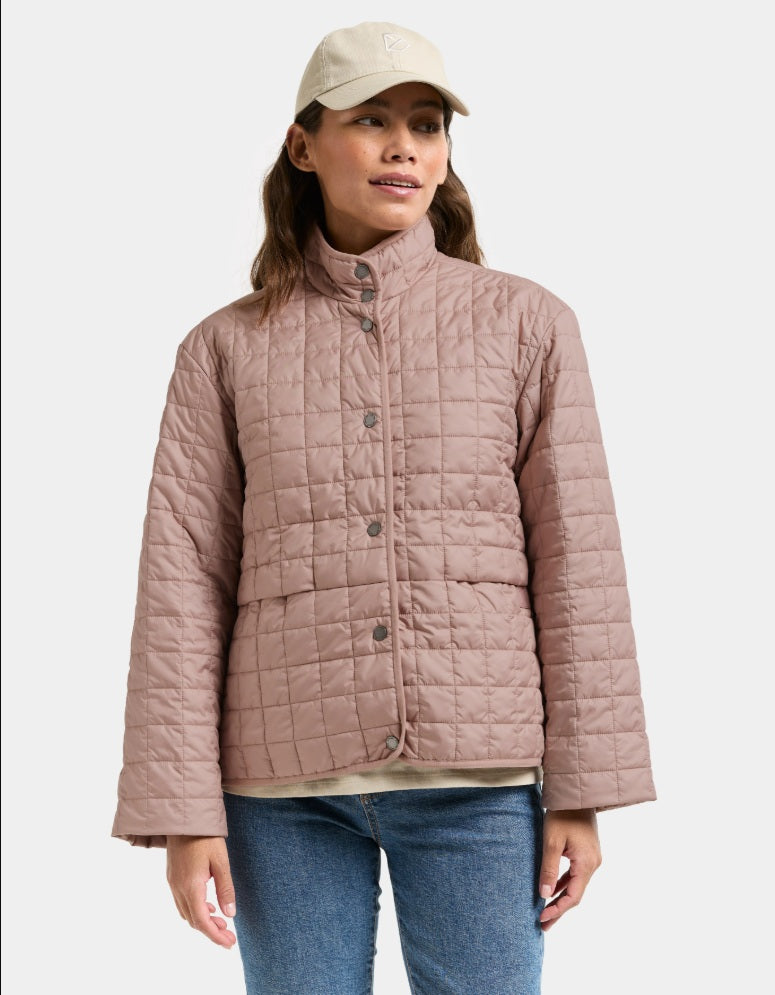 Didriksons naisten tikkitakki Alba WNS JKT, vaaleanpunainen