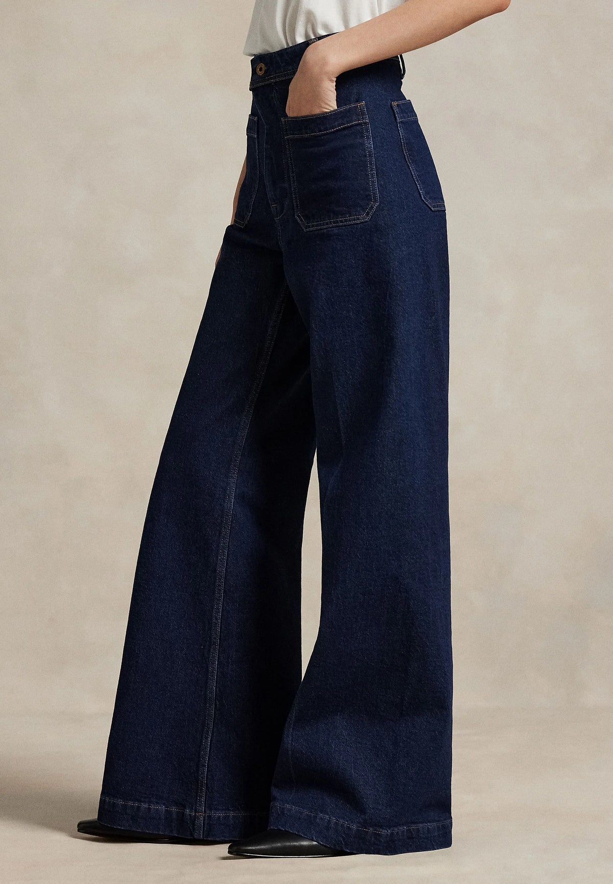 Polo Ralph Lauren naisten farkut Woven Flare, sininen, indigo