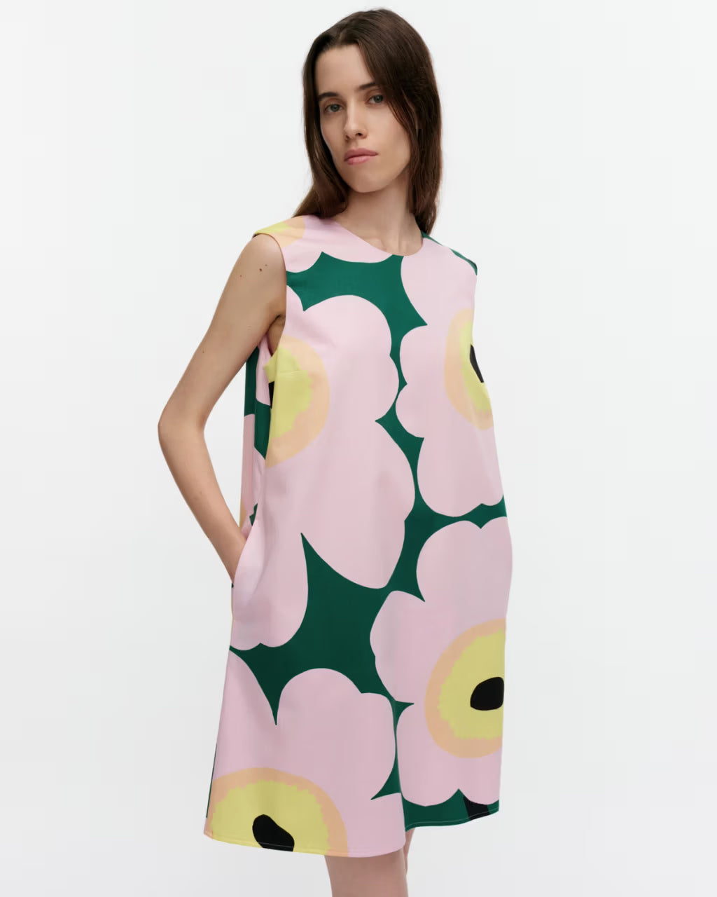 Marimekko mekko Siluetti Unikko, monivärinen kuosi