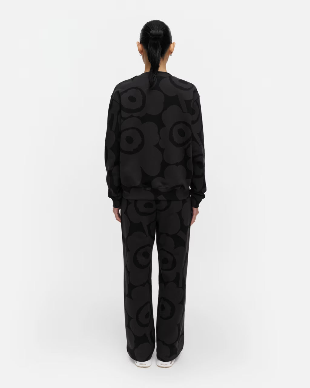 Marimekko collegehousut Varret Unikko Kioski, musta kuosi