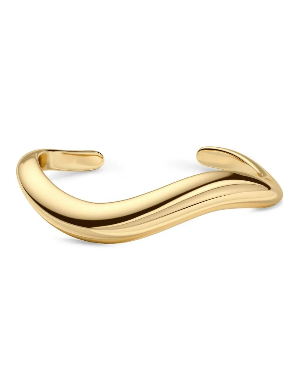 Edblad rannekoru Azura Bangle, Gold Pleated
