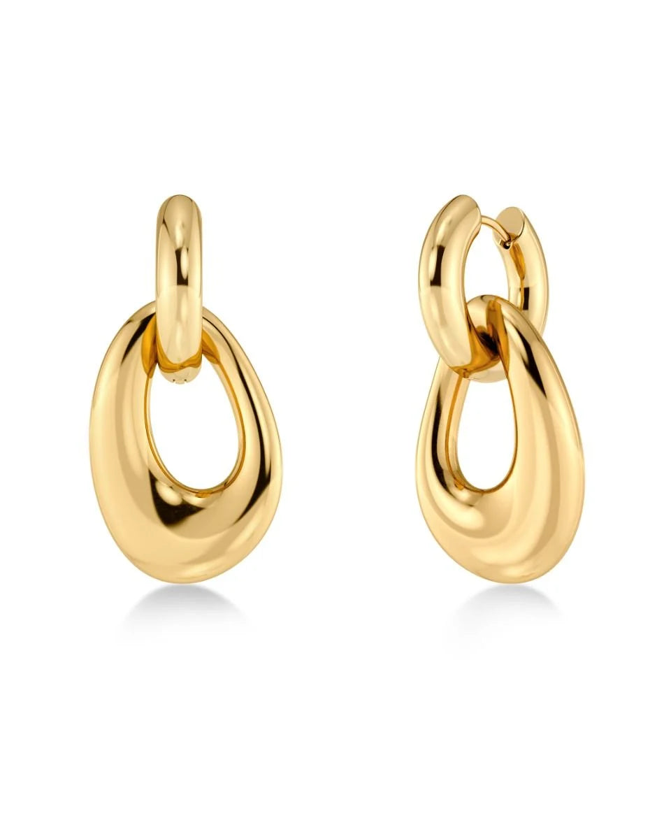 Edblad korvakorut Azura Earrings Gold, Gold Pleated