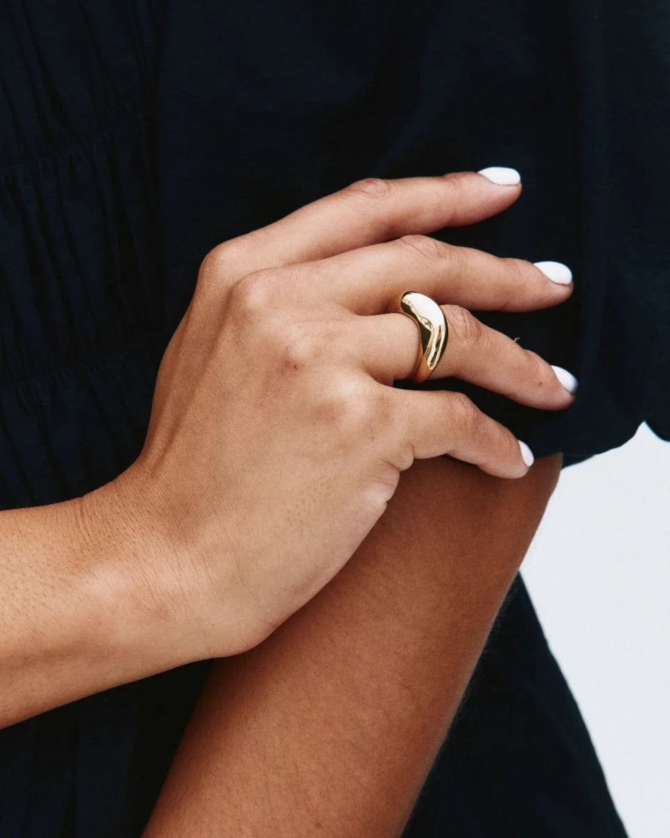 Edblad sormus Azura Ring, Gold pleated