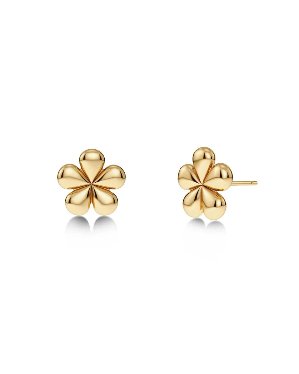 Edblad korvakorut Daisy Studs Gold, Gold pleated