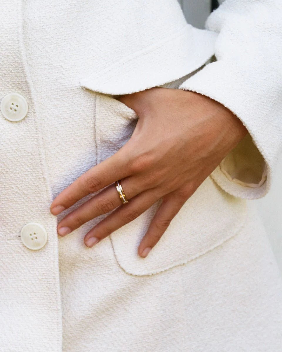 Edblad naisten sormus Josefin Ring, Gold pleated