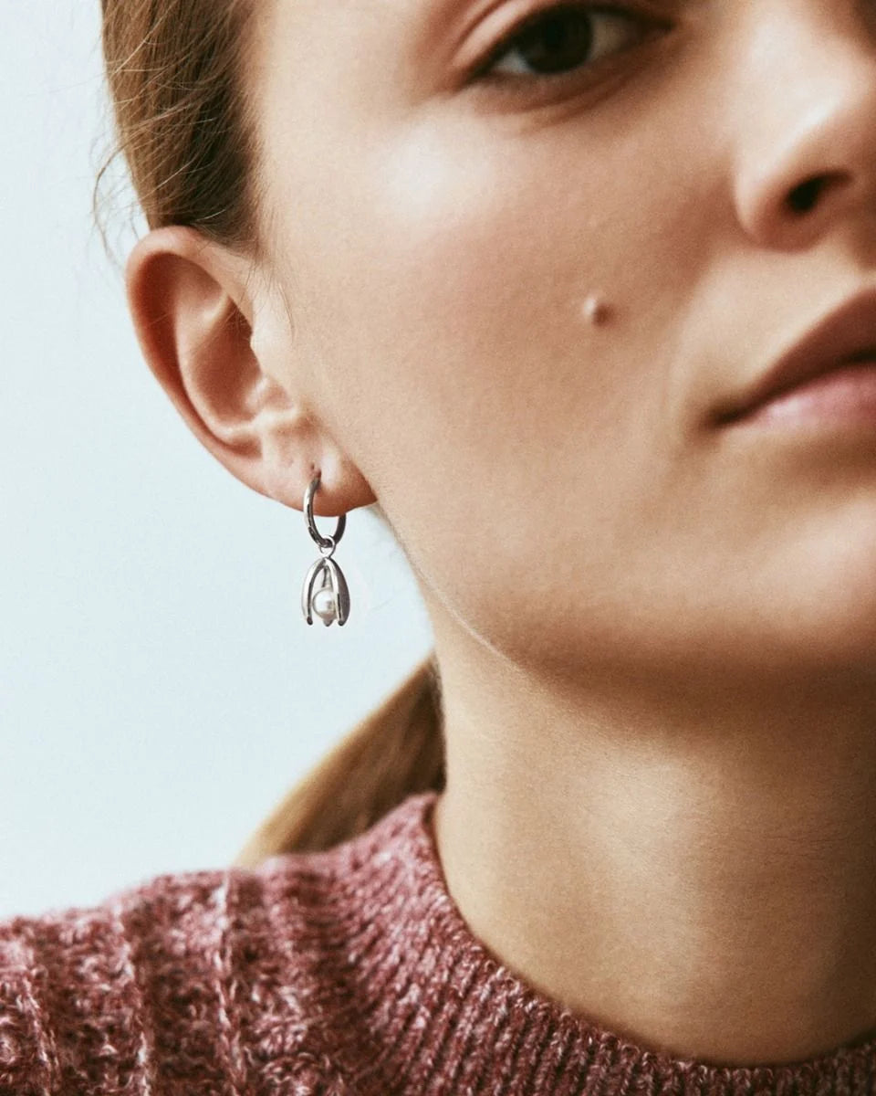 Edblad naisten korvakorut Moonrave Hoops L, Silver