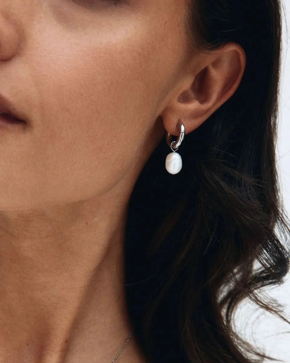 Edblad naisten korvakorut Perla Hoops L, Stainless steel