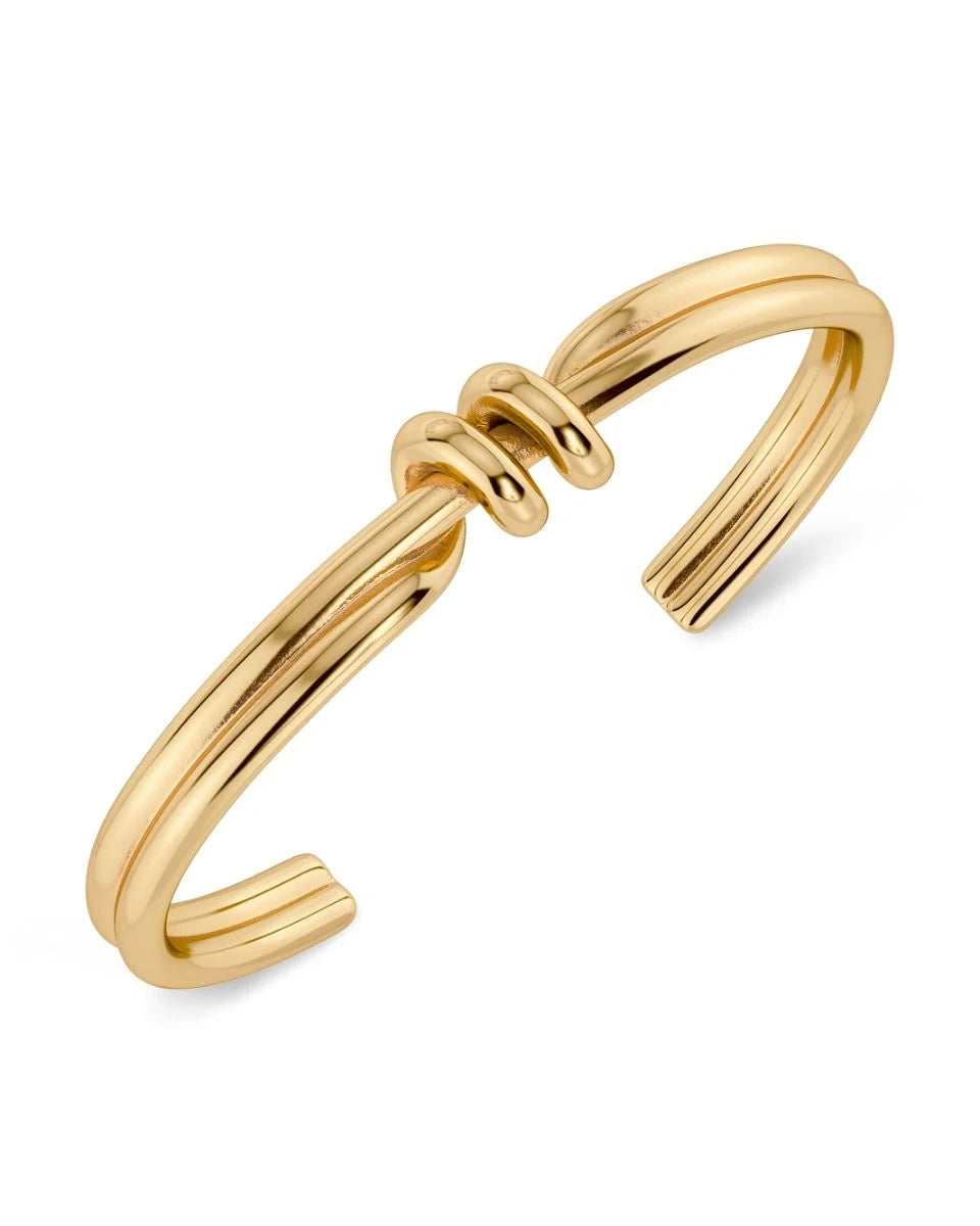 Edblad rannekoru Swivel Bangle, Gold pleated
