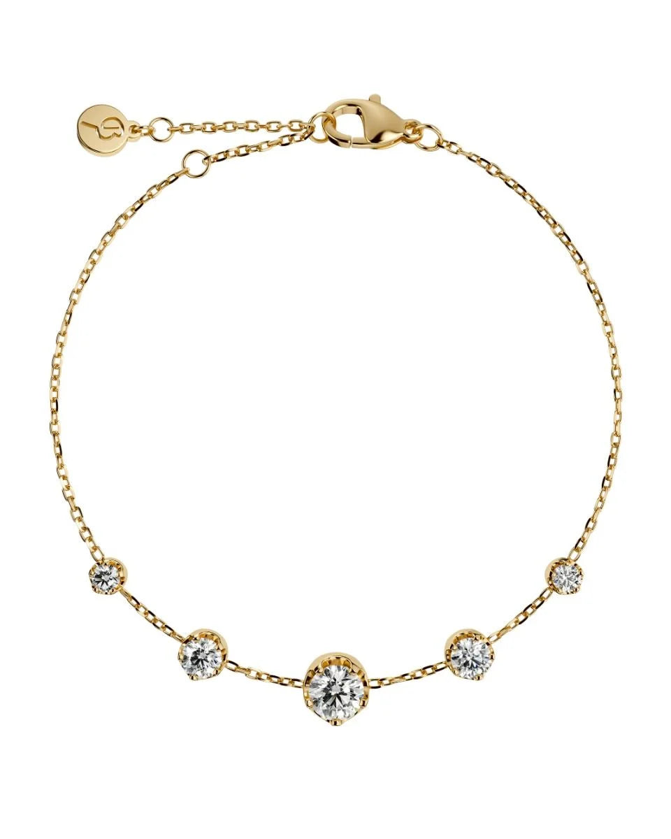 Edblad naisten rannekoru Teeny Bracelet Gold, Gold pleated