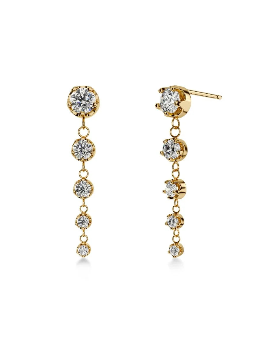 Edblad naisten korvakorut Teeny Earrings, Gold pleated