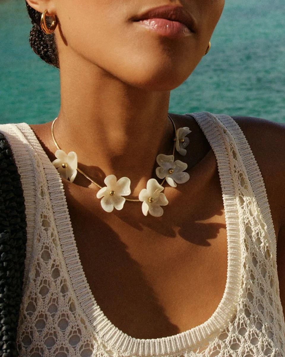 Edblad kaulakoru Wildflower Necklace, Gold pleated