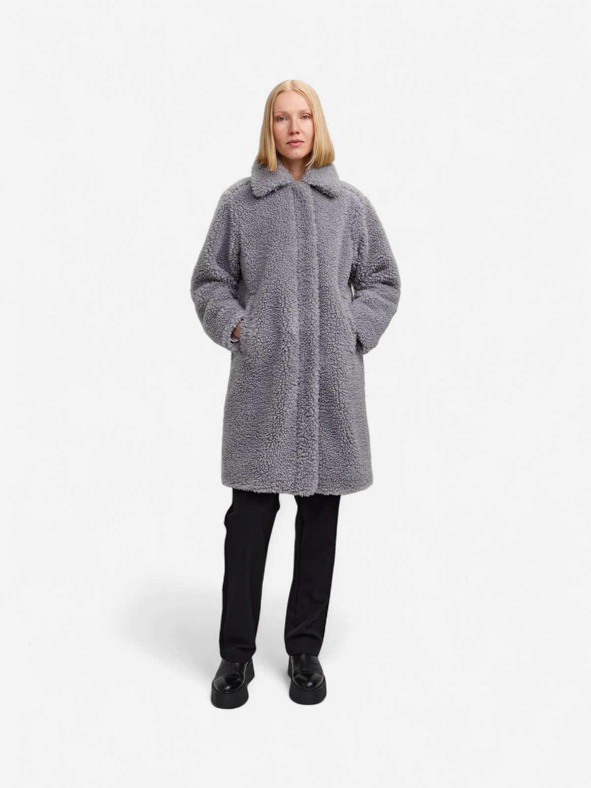 Makia naisten teddytakki Elina Coat, vaaleanharmaa - Kekäle.fi