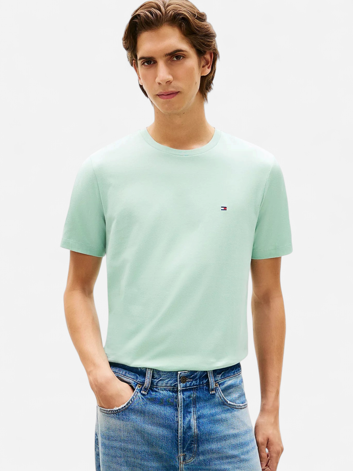 Tommy Hilfiger miesten t-paita Essential Reg Fit Tee, mintunvihreä - Kekäle.fi