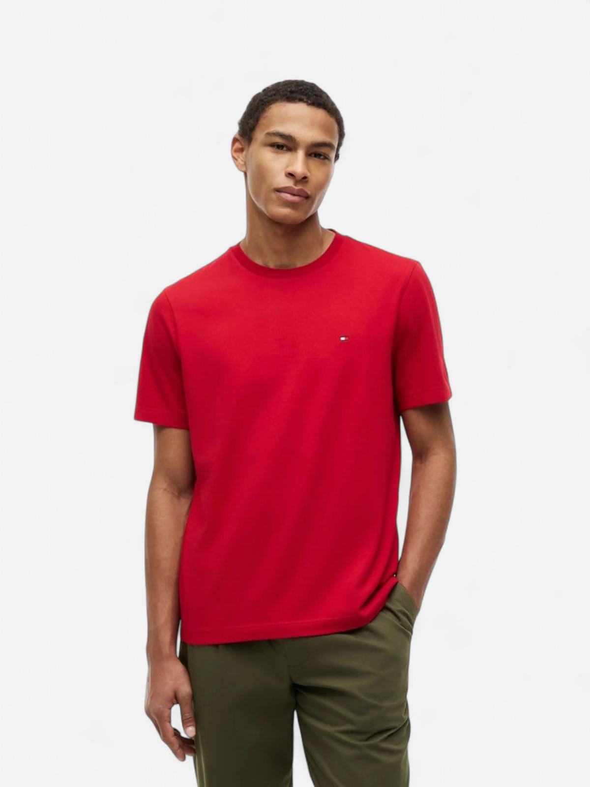 Tommy Hilfiger miesten t-paita Essential Reg Fit Tee, punainen - Kekäle.fi