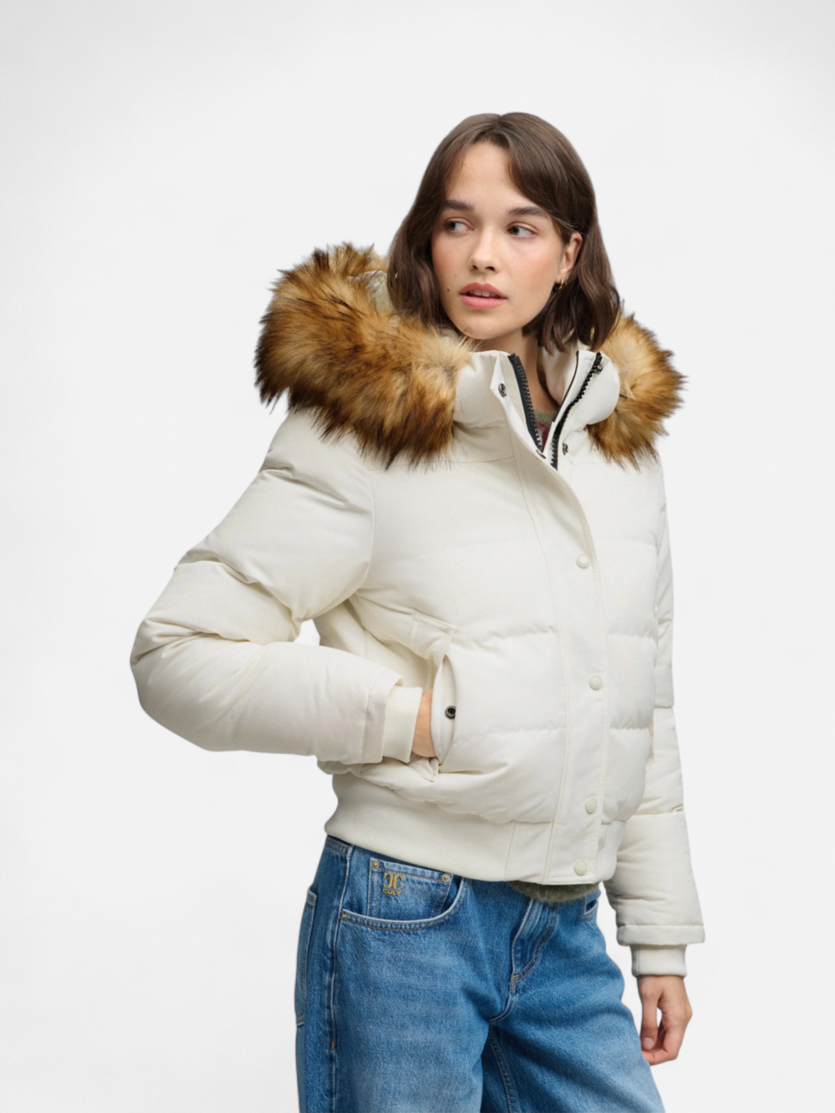 Everest Hooded Bomber Jkt VALKOINEN - Kekäle.fi