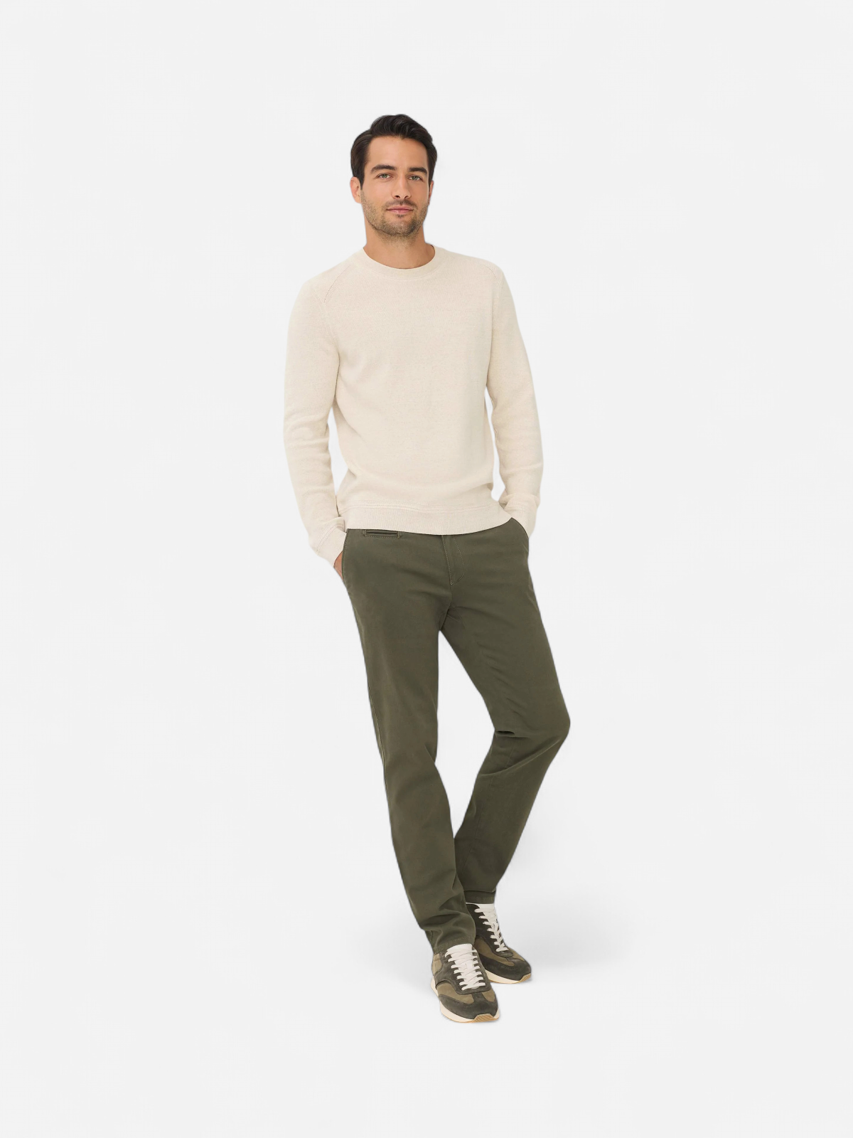 FABIO HI FLEX ROYAL CHINO GABARDINE TUMMANVIHREÄ - Kekäle.fi