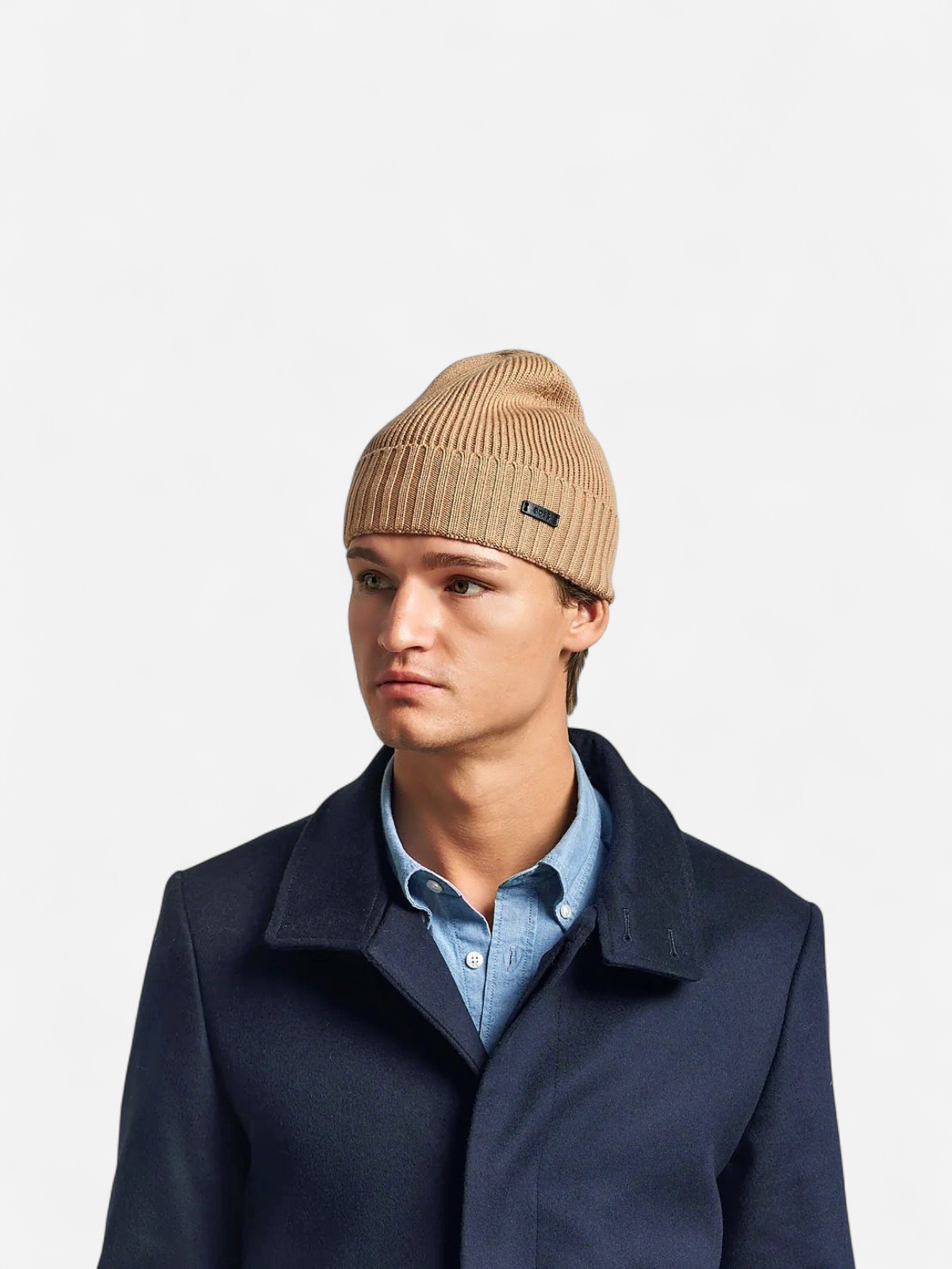 Hugo Boss pipo, FATI-L MERINO BEANIE BEIGE - Kekäle.fi