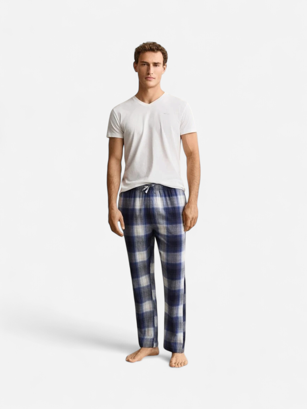 Gant miesten pyjamahousut Flannel Check Pajama Pants, tummansininen - Kekäle.fi