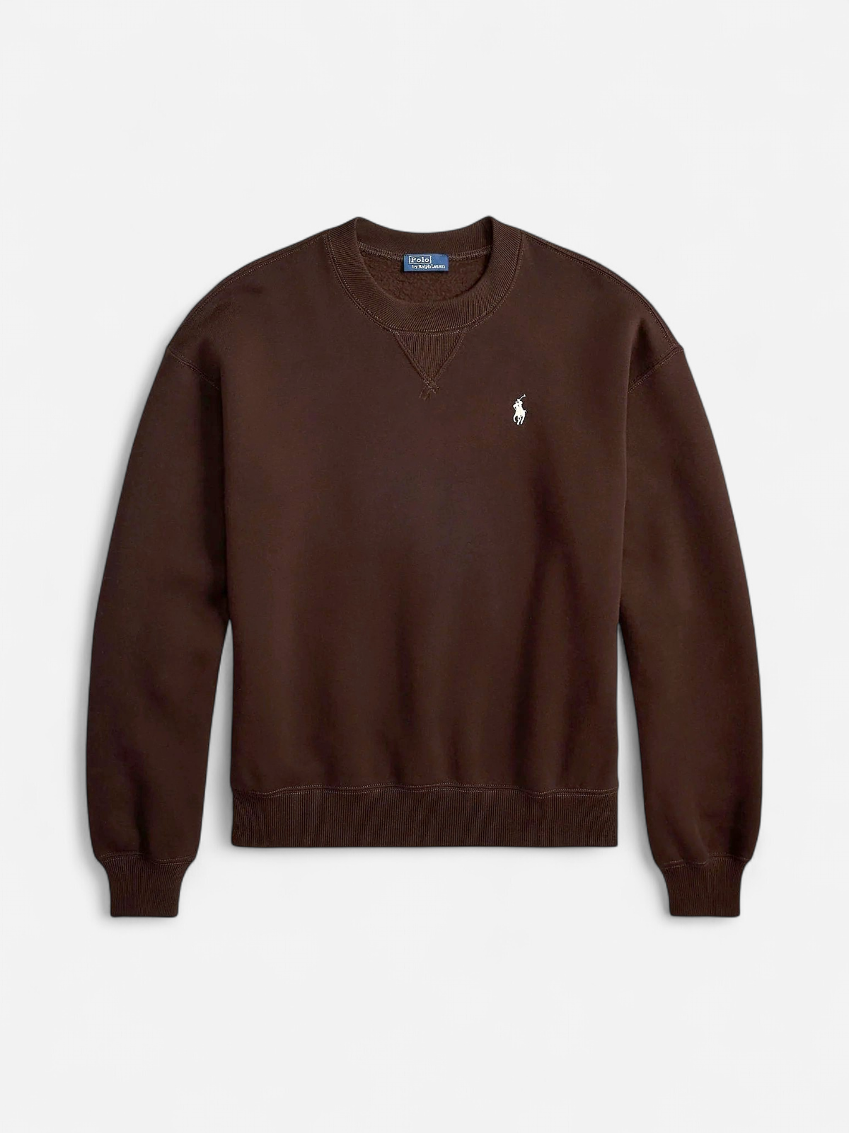 Polo Ralph Lauren naisten collegepaita Fleece Crewneck, tummanruskea - Kekäle.fi