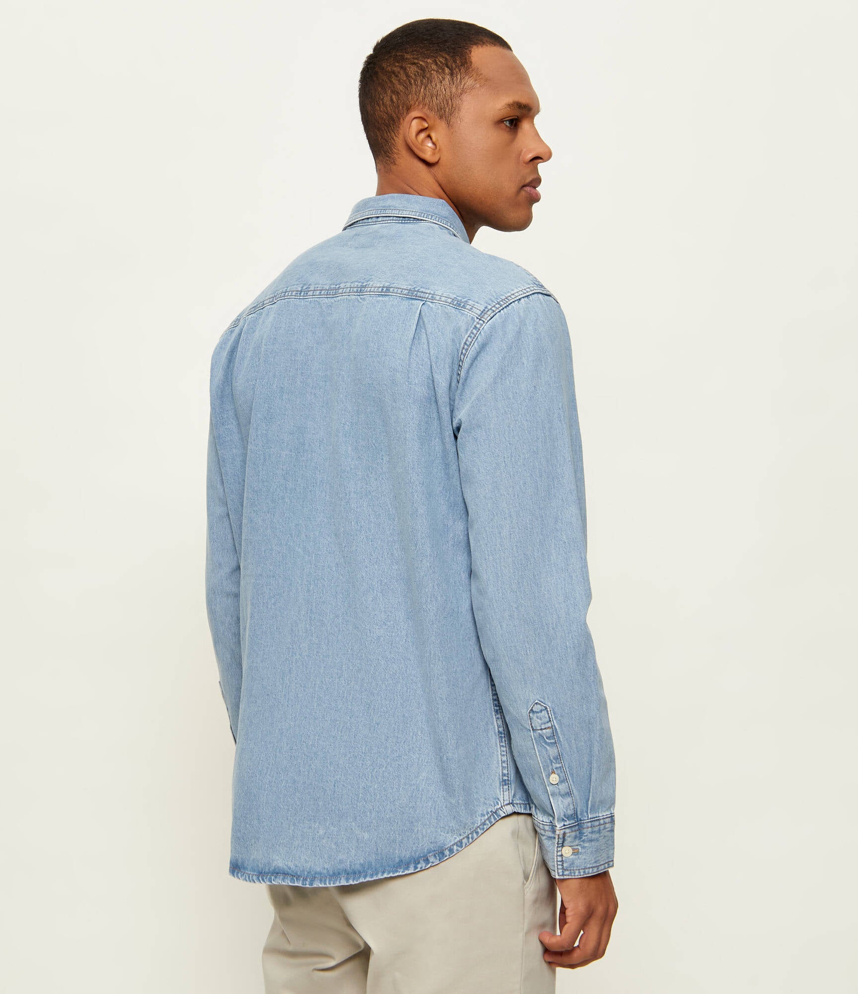 Calvin Klein Jeans miesten farkkupaita Essential Classic 205 LTBlue Denim Shirt, sininen indigo