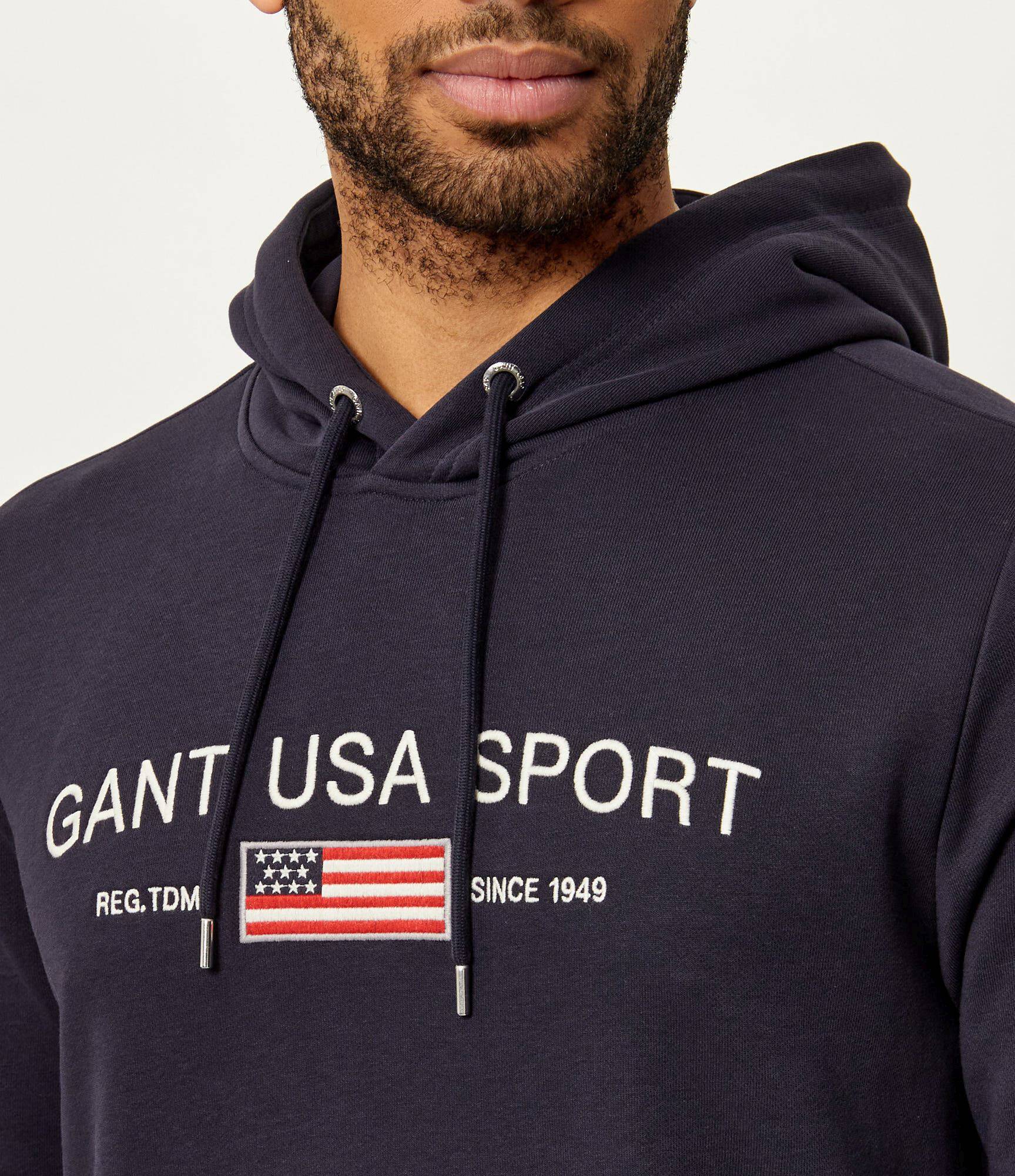 Gant miesten huppari Graphic Hoodie, tummansininen