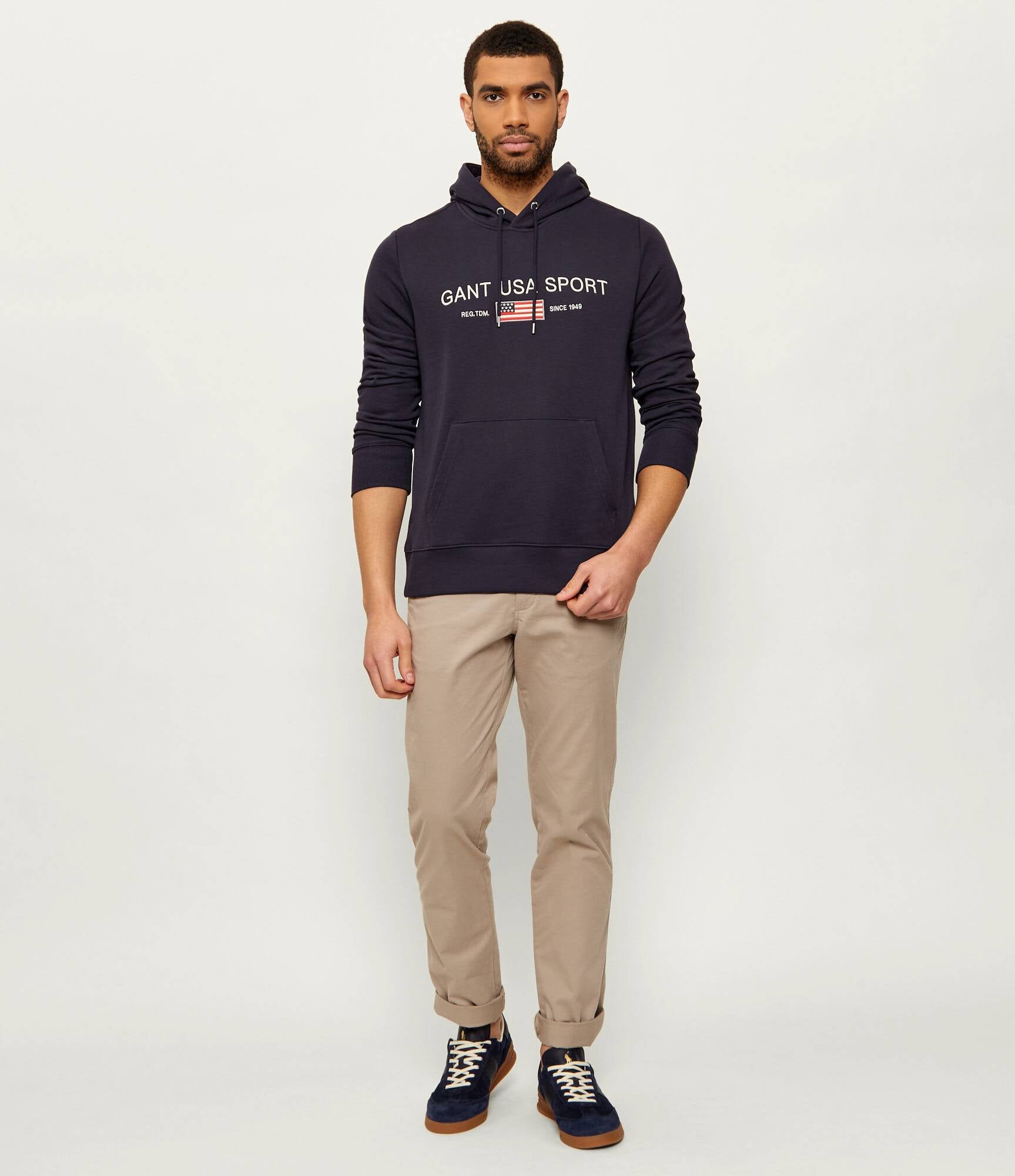 Gant miesten huppari Graphic Hoodie, tummansininen