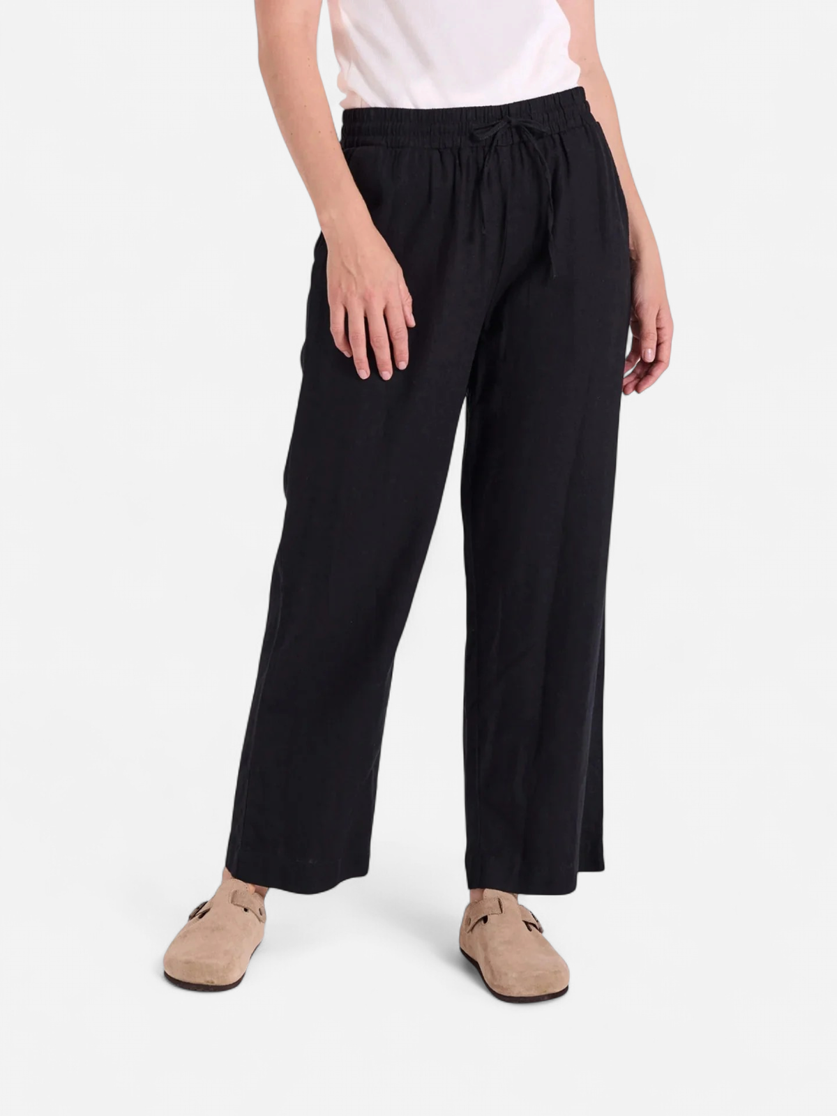 Freequent naisten housut Lava Ankle Pant, musta - Kekäle.fi